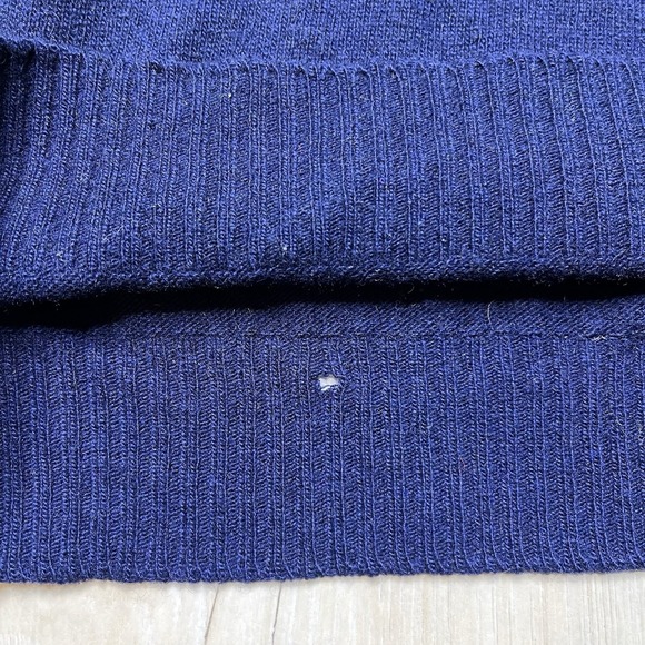 Robert Maynard Womens 100% Cashmere Blue Turtle Neck Sweater Small Scotland VTG - Picture 7 of 16